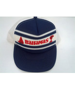 vintage white mesh snapback adjustable trucker hat Bahamas front souvenir - $19.75