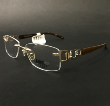 Technolite Clear Eyeglasses Frames TFD 1010 YG Gold Brown Tortoise 52-17-135 - £44.54 GBP
