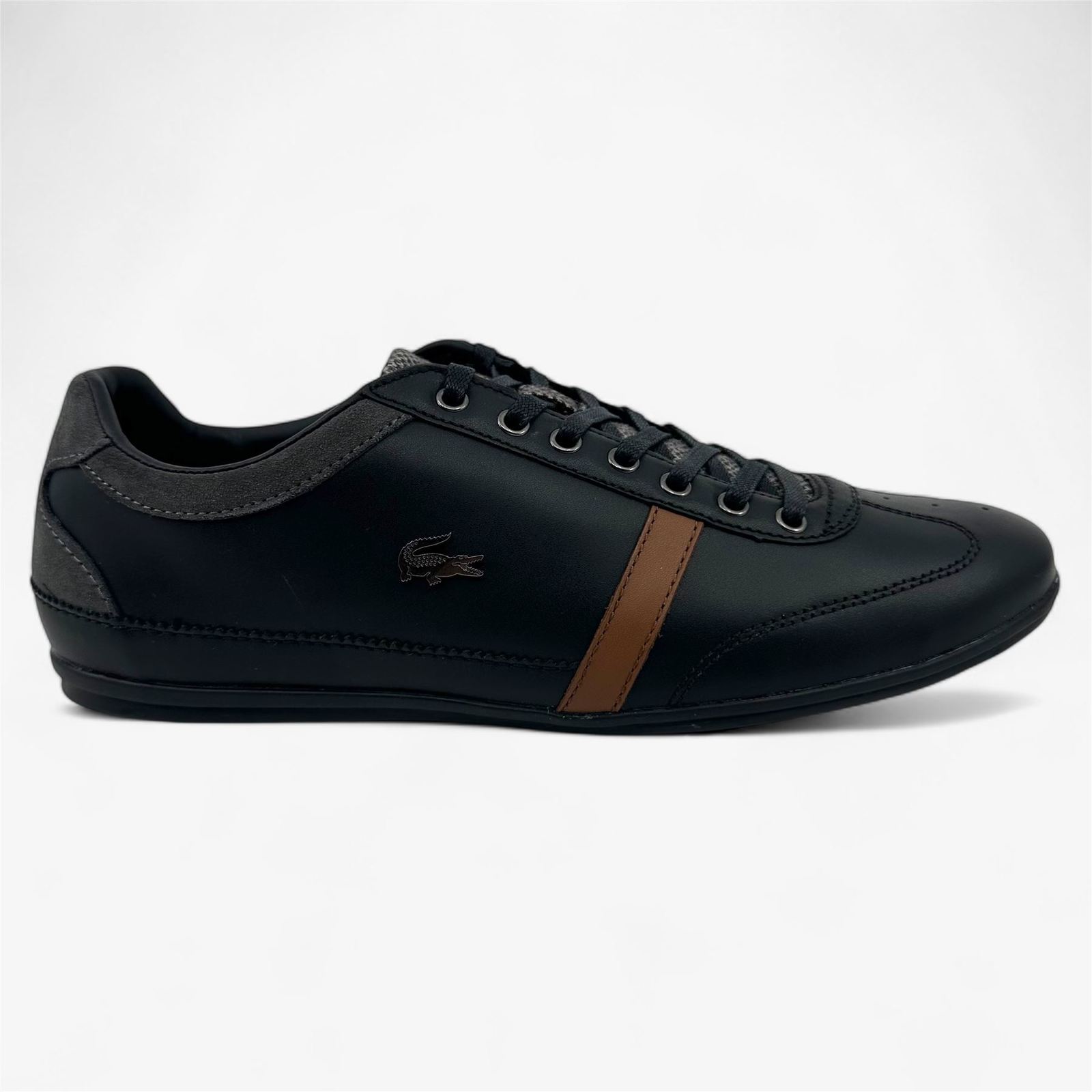Lacoste Misano 32 SRM BLK Black Brown Mens Casual Sneaker