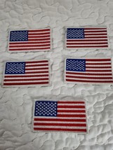 USA Flag Embroidery Sew-On or Iron-On Patches.  Lot of 5   Nice - $19.99