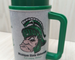 Michigan State University MSU insulated plastic coffee cup travel mug te... - $14.84