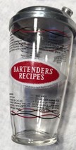 Vintage Professional Glass Cocktail Recipe Shaker 1960s - £17.49 GBP