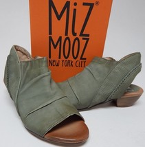 Miz Mooz Cailey Sz EU 41 W WIDE (US 9.5-10) Women&#39;s Leather Heeled Sandals Sage - $98.99