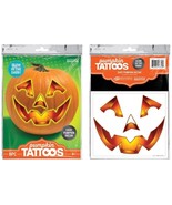 Glow in the Dark Smiling Pumpkin Tattoos - 2 Sheets, 4 each, 8 total pie... - $9.99