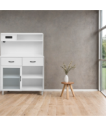 White Wood Sideboard: Dining Room, Kitchen - $393.53 CAD