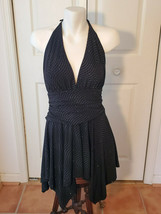 Lucca Women&#39;s Size 12 Black Sparkle Tie Back Upper Evening Party Dress - $29.65