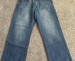 Lucky Brand Straight Mens 36 Blue Dark Wash Jeans Stretch Denim Size 36x28 - $21.49