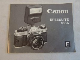 Canon Speedlite 188A Manual Original Camera Flash Instruction Book free ... - £4.41 GBP