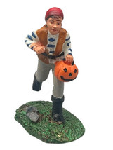 Lemax Spooky Town Figurine Pirate Costume Trick or Treater Child Pumpkin Bucket - £6.18 GBP
