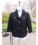 NWOT CHICO&#39;S BLACK CRINKLE JACKET 0 - £26.21 GBP