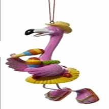 Kurt S. Adler Resin Flamingo Playing Maracas Coastal Christmas Tree Ornament - £7.72 GBP