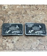 Lot of Two Indianapolis 500 Premier Belt Buckle 25 Years at Indy 1986 US... - $374.78 MXN