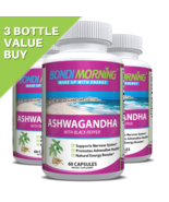 Best Ashwagandha Supplement, 1300mg, Anxiety Capsules, Organic - 3 x 60 ... - £45.20 GBP