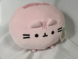 Pink 11&quot; Round Squisheen Pusheen Plush New with tags Adorable Cat stuffed animal - £18.67 GBP