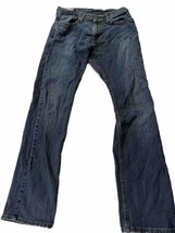 Levi&#39;s 514 Slim Straight Fit Jeans Men&#39;s 32x34 Blue Denim Pants EUC - $17.82
