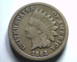 1863 Indian Cent Penny Very Good Vg Nice Original Coin Bobs Coins Fast Shipment - £10.96 GBP