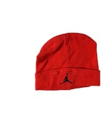 Air Jordan Boys Infant baby Size 0 6 months cat hat beanie Red Black Jumper - $6.92