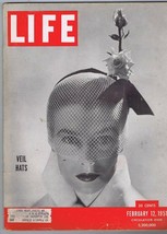 ORIGINAL Vintage February 12 1951 Life Magazine Veil Hats - £23.60 GBP