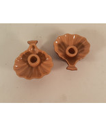 Mid Century Candleholders, 1950s, 4 1/2&quot; Wide, Shell Design, Unk. Makerer - £10.23 GBP