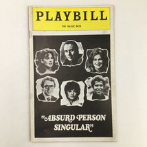 1974 Playbill The Music Box Absurd Person Singular by Eric Thompson - $14.20