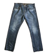 American Eagle Slim Straight Jeans Mens Blue Dark Wash Denim Pants 32x32 - £15.53 GBP