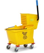 Simpli-Magic 79358 Commercial Mop Bucket with Side Press Wringer, 26 Quart, - $127.88 CAD