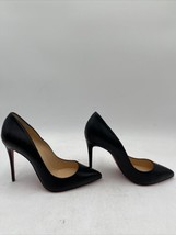 Christian Louboutin Pigalle 100MM Nappa Leather Pumps Black Size 37.5 - £360.81 GBP