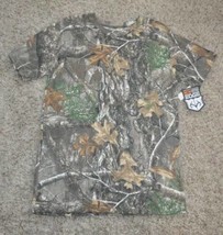 Mens Shirt Realtree Edge Green Camouflage Short Sleeve Tee Crew-size L - £13.48 GBP