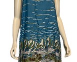 Pataloha Blue, Green, White Brown Island Print Racer Back Dress Size XL - $47.49
