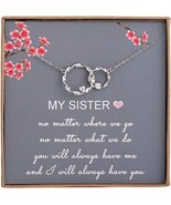 Sister Gifts from Sister Sterling Silver Interlocking Infinity 2 Circles... - $44.31