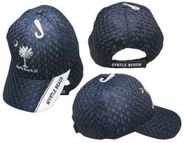 South Carolina SC Myrtle Beach Navy Blue/White Mesh Textured Embroidered Ball Ha - £7.89 GBP