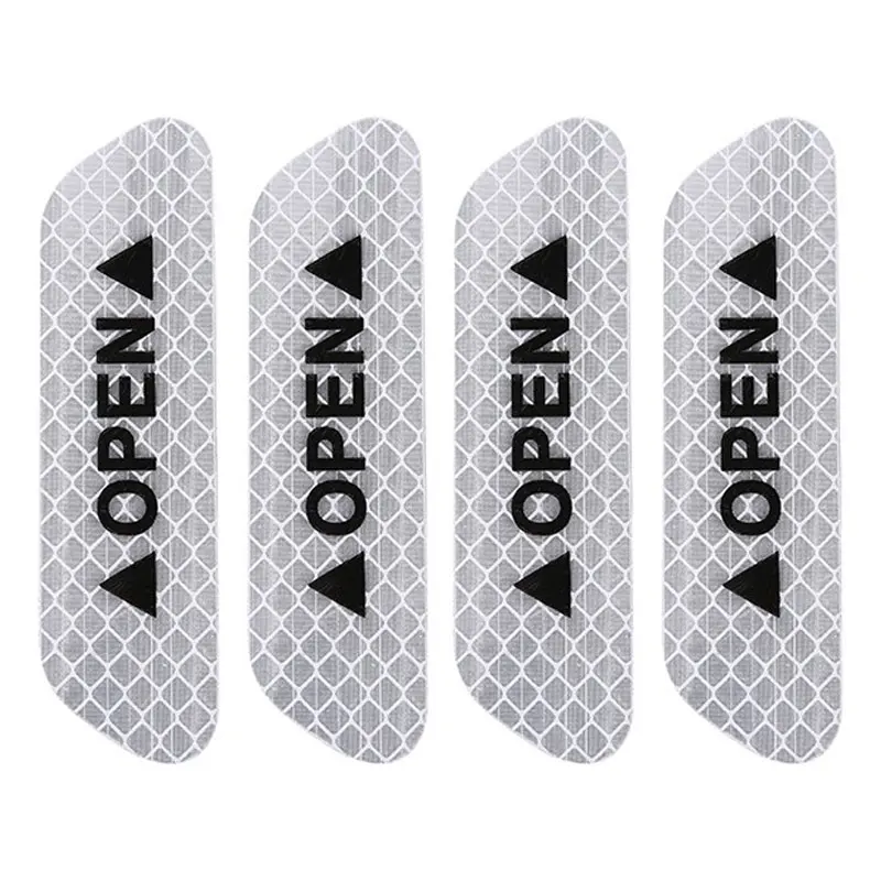 4pcs Reflective Car Warning Sticker Safety Strips Universal Anti-Collision Door  - £67.68 GBP