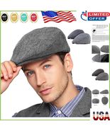 Men&#39;s Classic Adjustable Newsboy Hat Set - 2 Warm Herringbone Tweed Caps - $1,105.91 MXN
