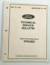 FORD Technical Service Bulletin 91-13B PROBE - service publication updates 1991 - £11.15 GBP