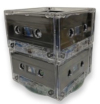 Handmade Cassette Tape CD Stationary Storage Cube Box - £10.64 GBP