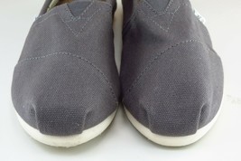 Toms Size 6 M Gray Almond Toe Flat Fabric Women - £22.89 GBP