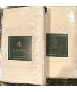 Ralph Lauren 52nd Street Jacquard Cream Standard Shams Sateen New Vintage - $74.20