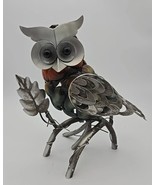 Brutalist Metal Owl Sculpture Recycled Garden Art Rustic Industrial Deco... - €38,67 EUR