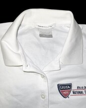 Nike Golf Dri-FIT USTA Billie Jean King Tennis Center Polo Womens Small White B image 3