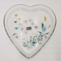 Cinderella Savoir Walther Glass Heart Serving Tray 10&quot; Vintage W. Germany NOS - $34.47