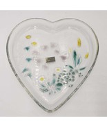 Cinderella Savoir Walther Glass Heart Serving Tray 10&quot; Vintage W. German... - £27.10 GBP