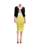 REBECCA MINKOFF Angelica Yellow Floral Lace Pencil Skirt 0 - $32.00