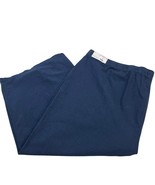 Liz Claiborne Pants Womens 4X Blue Linen Blend Wide Leg Cropped Pull On ... - $635.80 MXN