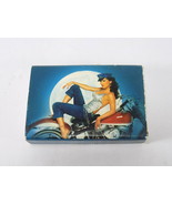 Vintage ATLAS MATCHBOX HARLEY PINUP CHEESECAKE FULLMOON Posing Biker Lady - €2,95 EUR
