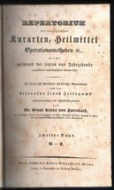 1833 Rinna Sarenbach Repertorium Kurarten Operationsmethoden Surgery Medicine - £218.45 GBP