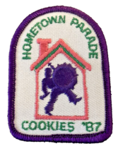 Girl Scout Patch Badge Hometown Parade Cookies 1987 80s Vintage 2.5&quot; - £6.10 GBP