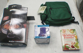 Lot Of Unused Kitchen Items - Pizza Cooker, Picnic Set, Mug Warmer - $15.00