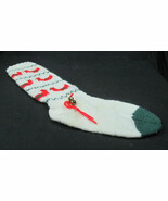 knitted red, white, green acrylic Christmas stocking - $349.98 MXN