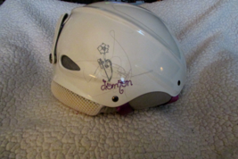 DEMON SNOWBOARDING HELMET womens small white gray w/purple trim (Nclst) - £19.73 GBP