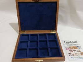 Box Pouch for Coins 12 Seater 1 5/8x1 5/8in Blue Velvet Made a Hand - $62.36+